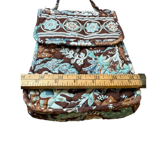 Vera Bradley Jave Blue Retired Lunch Bag Blue Brown, Lined - Picture 5 of 9